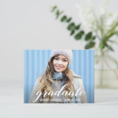 Uitnodiging moderne Graduation Party | Foto B Briefkaart (Staand voorkant)