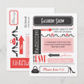 Uitnodiging Modeshow Briefkaart (Voorkant / Achterkant)