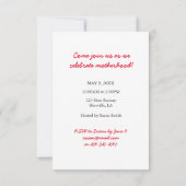 Uitnodiging,  Moederdag brunch Kaart (Achterkant)