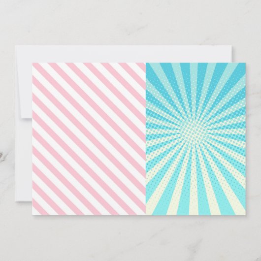 Uitnodiging monster jongen meisje gezamenlijk fees (Achterkant)