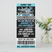 Uitnodiging Monster Truck Haai (Staand voorkant)