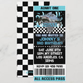 Uitnodiging Monster Truck Haai (Voorkant / Achterkant)