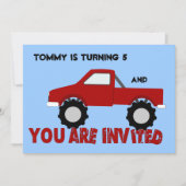Uitnodiging Monster Truck Party (Voorkant)