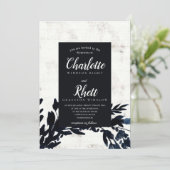 UITNODIGING 'Moody Florals, halve pagina motief' (Staand voorkant)