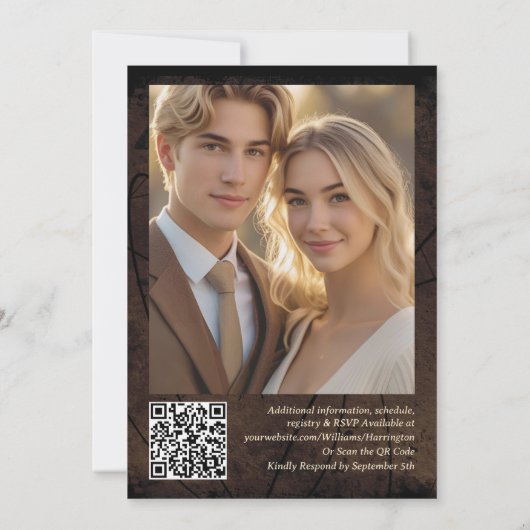 Uitnodiging Moody's Elegance Trouwfeest Sjabloon D (Achterkant)