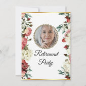 Uitnodiging mooie Floral Retirement (Achterkant)