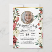 Uitnodiging mooie Floral Retirement (Voorkant)