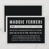 Uitnodiging Mugshot Bord Feest (Voorkant / Achterkant)