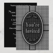 Uitnodiging - Multi-Purpose - Black White (Voorkant / Achterkant)