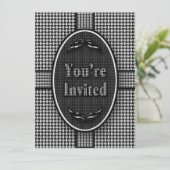 Uitnodiging - Multi-Purpose - Black White (Staand voorkant)