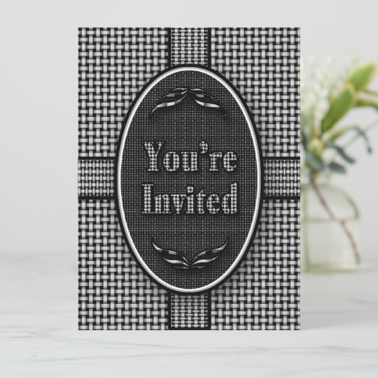 Uitnodiging - Multi-Purpose - Black White (Staand voorkant)