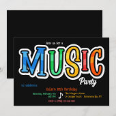 Uitnodiging Muziekfeest (Voorkant / Achterkant)