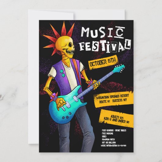 Uitnodiging muziekfestival (Voorkant)