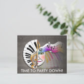 Uitnodiging - Muziekmasker (Staand voorkant)