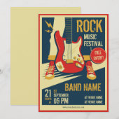 Uitnodiging muziekreeftenconcert in Retro (Voorkant / Achterkant)