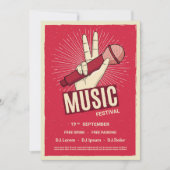 Uitnodiging muziekreeftenconcert in Retro (Voorkant)