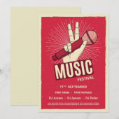 Uitnodiging muziekreeftenconcert in Retro (Voorkant / Achterkant)