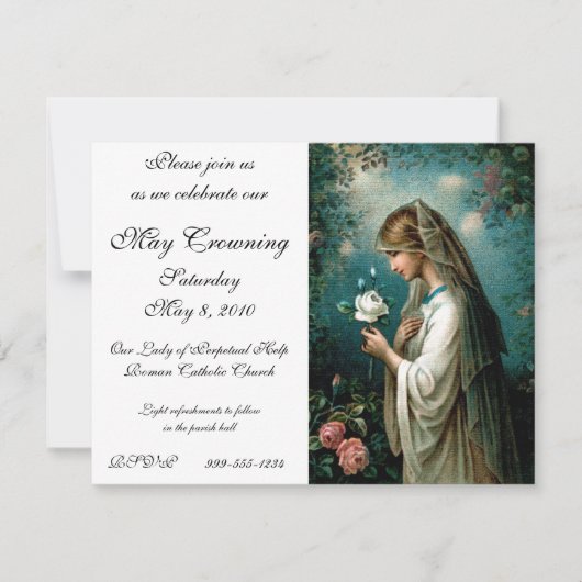 Uitnodiging: Mystiek Roos Kaart (Voorkant)