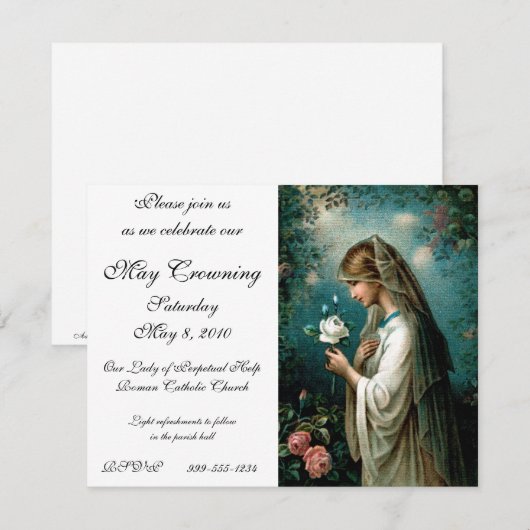 Uitnodiging: Mystiek Roos Kaart (Voorkant / Achterkant)