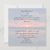 Uitnodiging na de bruiloftsreceptie - Hart Zonsond (Achterkant)