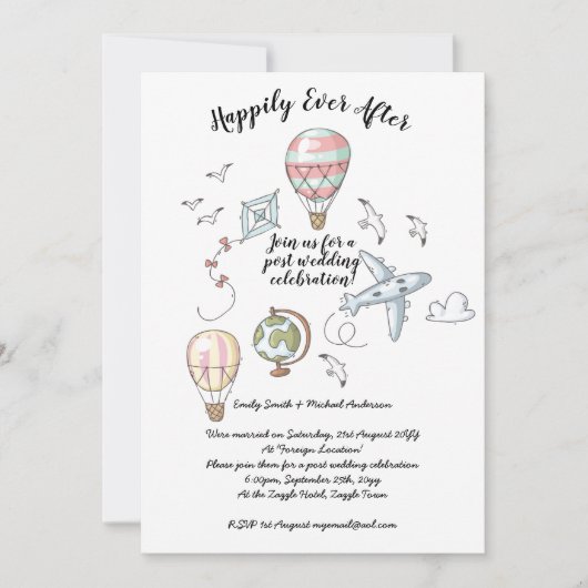 Uitnodiging na de bruiloftsreceptie - Tot in lengt (Voorkant)