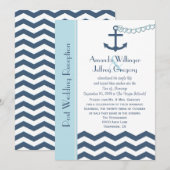 Uitnodiging na het huwelijksfeest - Maritiem (Voorkant / Achterkant)