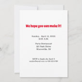 Uitnodiging  naam voor Baby Red Egg (Achterkant)