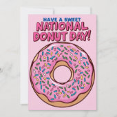 Uitnodiging Nationale Donut Dag Kaart (Voorkant)