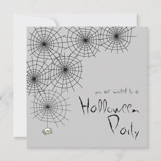 Uitnodiging Naughty Spider Halloween Party (Voorkant)
