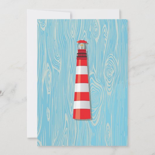 Uitnodiging Nautical Sailor Baby shower (Achterkant)