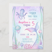 Uitnodiging nautische thema verjaardag. (Voorkant)