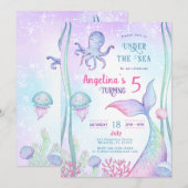 Uitnodiging nautische thema verjaardag. (Voorkant / Achterkant)