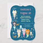 Uitnodiging nautische thema verjaardag. (Voorkant)