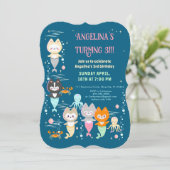 Uitnodiging nautische thema verjaardag. (Staand voorkant)