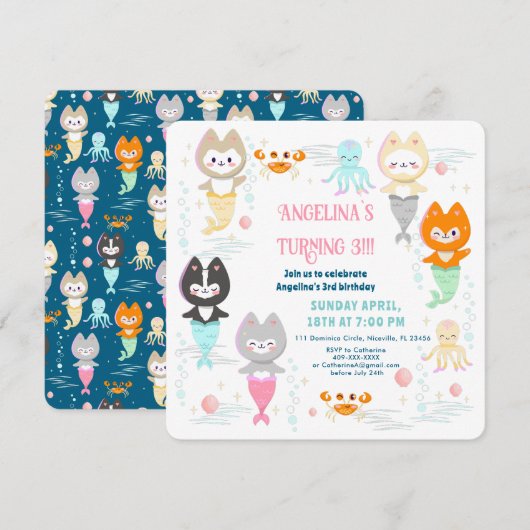 Uitnodiging Nautische Thema Verjaardag. (Voorkant / Achterkant)