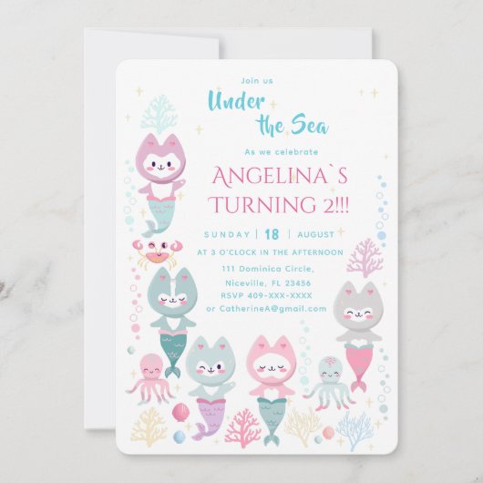 Uitnodiging nautische thema verjaardag. (Voorkant)