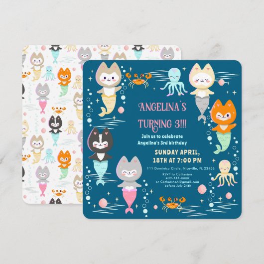 Uitnodiging Nautische Thema Verjaardag. (Voorkant / Achterkant)