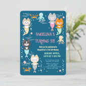 Uitnodiging nautische thema verjaardag. (Staand voorkant)