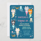 Uitnodiging nautische thema verjaardag. (Voorkant)