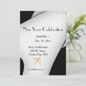 Uitnodiging nieuw jaar voor de viering van Champag (Staand voorkant)