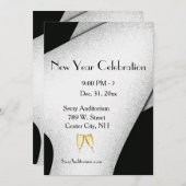 Uitnodiging nieuw jaar voor de viering van Champag (Voorkant / Achterkant)