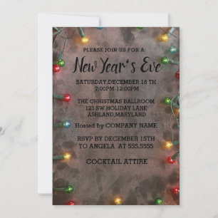 Uitnodiging nieuw jaar voor prachtige, wonderbaarl