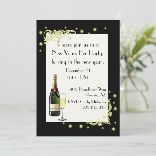 Uitnodiging nieuwe jaren (Staand voorkant)