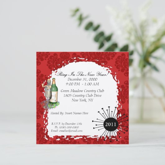 Uitnodiging nieuwe jaren (Staand voorkant)