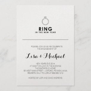 Uitnodiging nieuwe jaren voor Eve Engagement Party