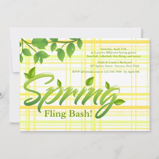 Uitnodiging nieuwe lente (Voorkant)