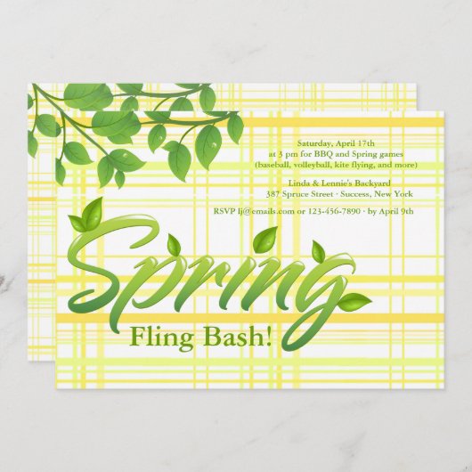 Uitnodiging nieuwe lente (Voorkant / Achterkant)