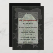 Uitnodiging nieuwjaar Elegant Bow (Voorkant / Achterkant)