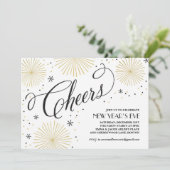 Uitnodiging nieuwjaars nieuwjaarskaartjes (Staand voorkant)