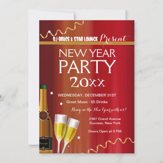 Uitnodiging nieuwjaarspartij (Voorkant)